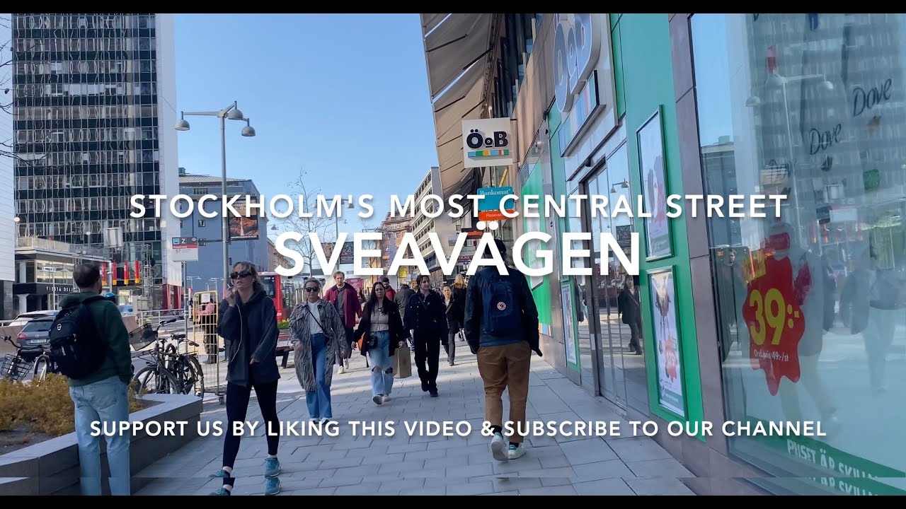 Stockholm Walks: Sveavägen | Stockholm's Central Street | Sweden's Most Busiest Street | 4K