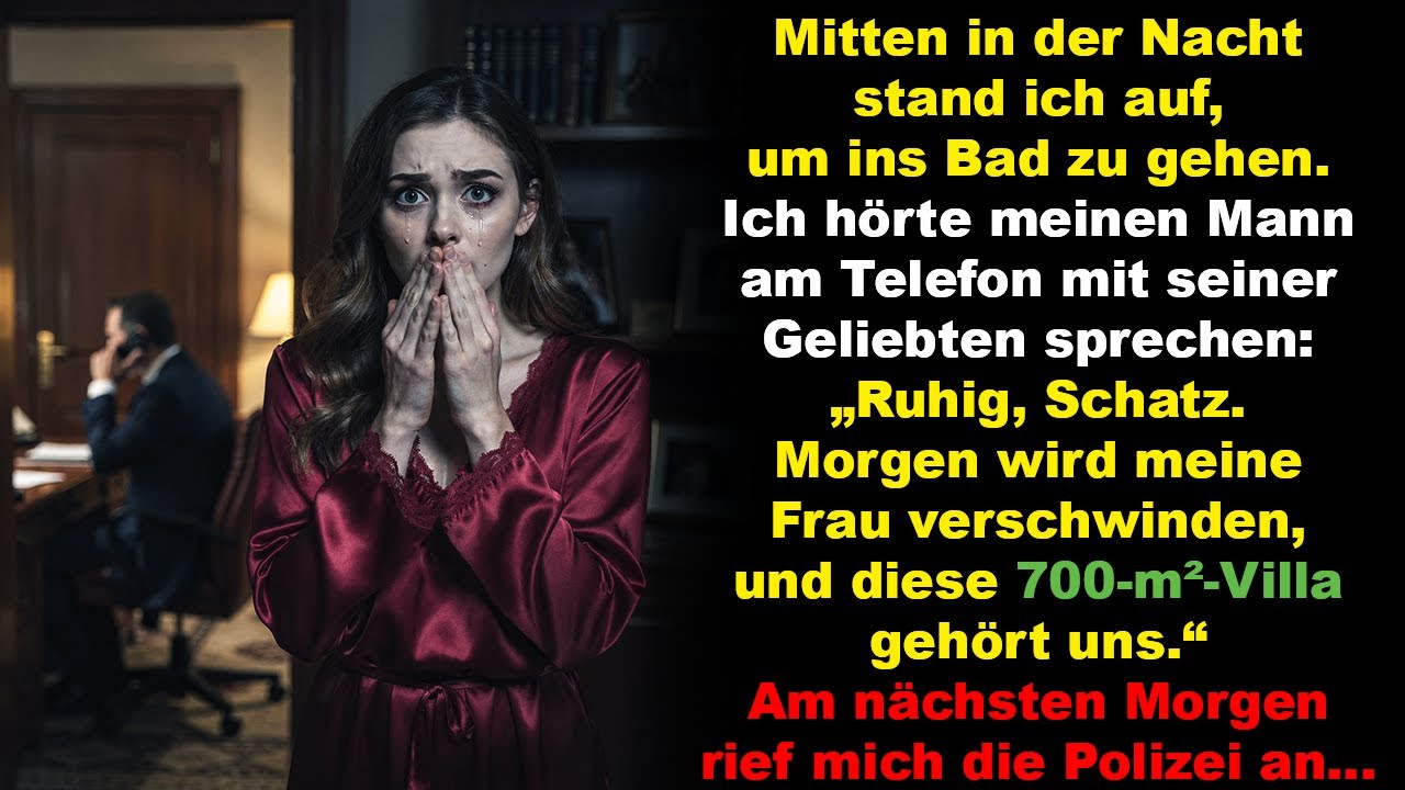 In der Nacht hörte ich meinen Mann mit seiner Geliebten: „Schatz, morgen gehört uns die Villa!“