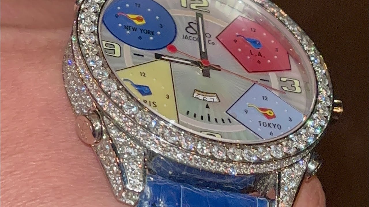 Jacob & Co 47MM Diamond Watch 5 TMZ FLOODED 🌊🥶
