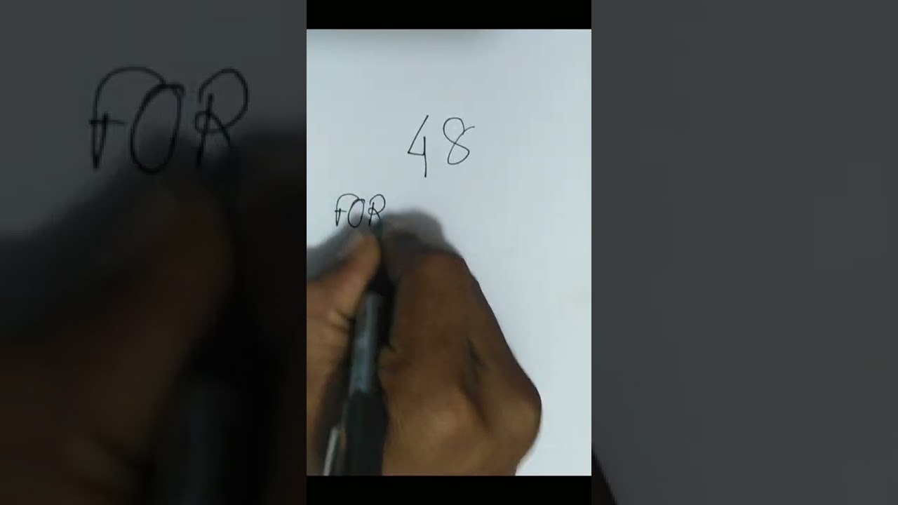 how to write number 48 (Day-48)(17-02-22)