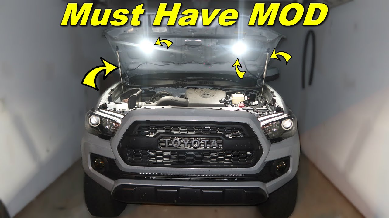 2020 Toyota Tacoma СТОЙКИ КАПОТА + ФАРЫ (руководство по установке)