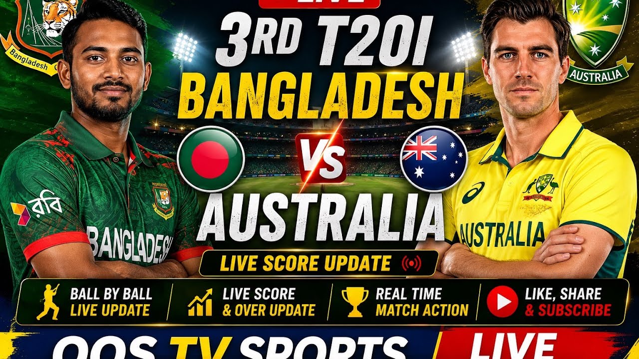 Australia vs Bangladesh LIVE | 3rd T20I Live Score Update | AUS vs BAN