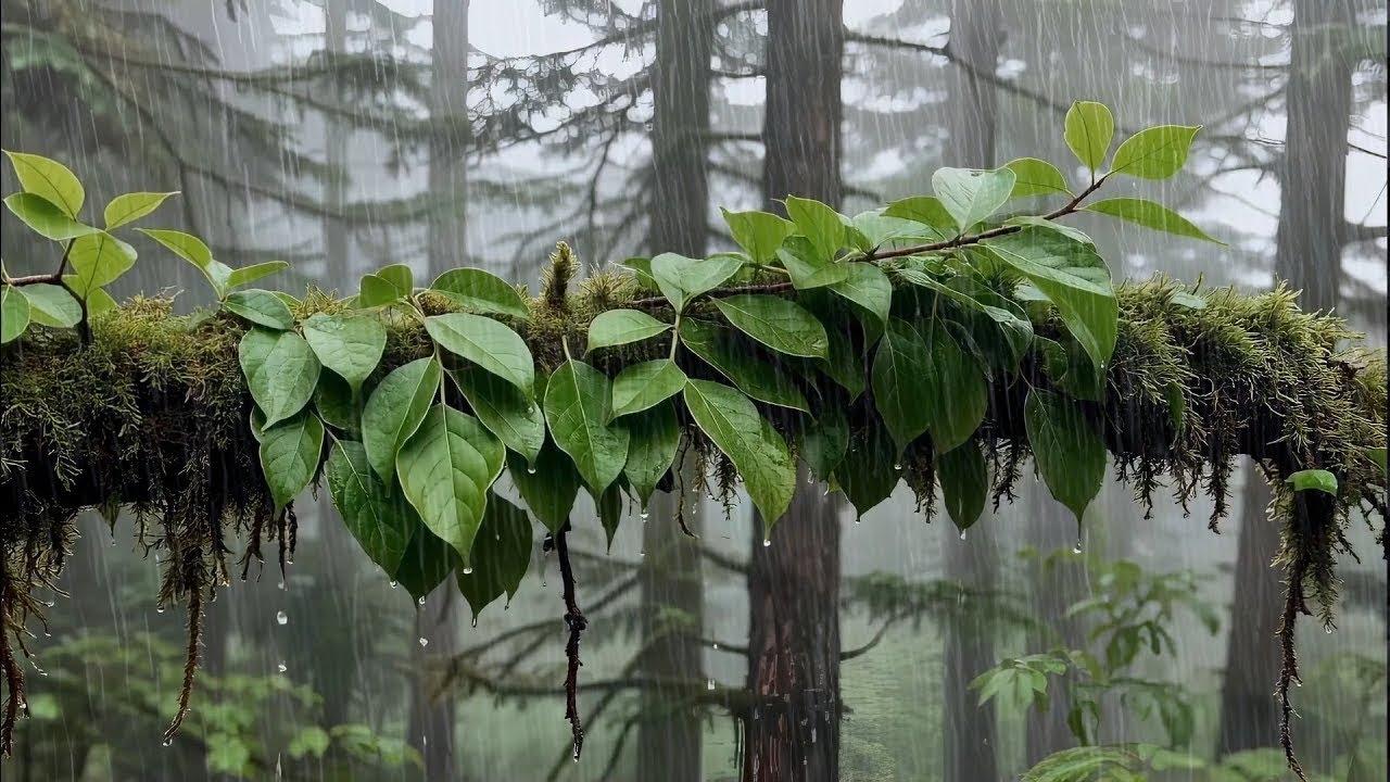 Heavy Tropical Rainfall in the Rainforest | Calming Nature Ambience