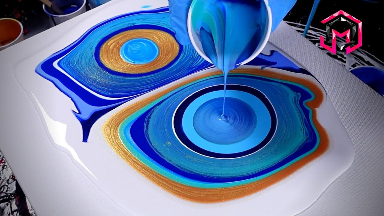 STUNNING Acrylic Pour Geode! UNIQUE 3D Art!
