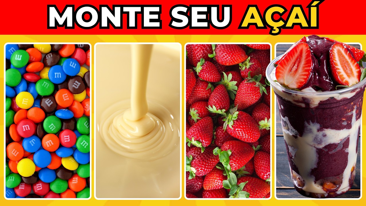 🥤Monte o Seu A&ccedil;a&iacute; do Zero 🍓| Jogo das Escolhas | Detona Quiz