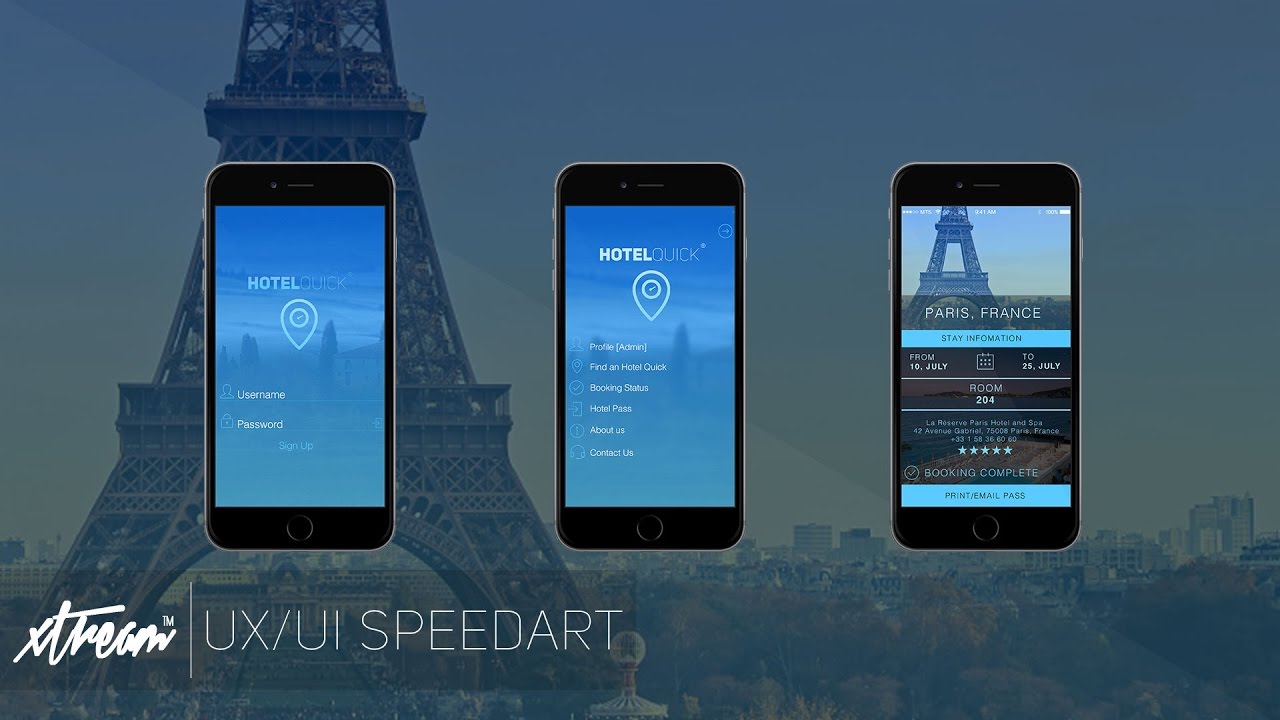 HotelQuick&reg; UX/UI (App Design Concept) - Speedart