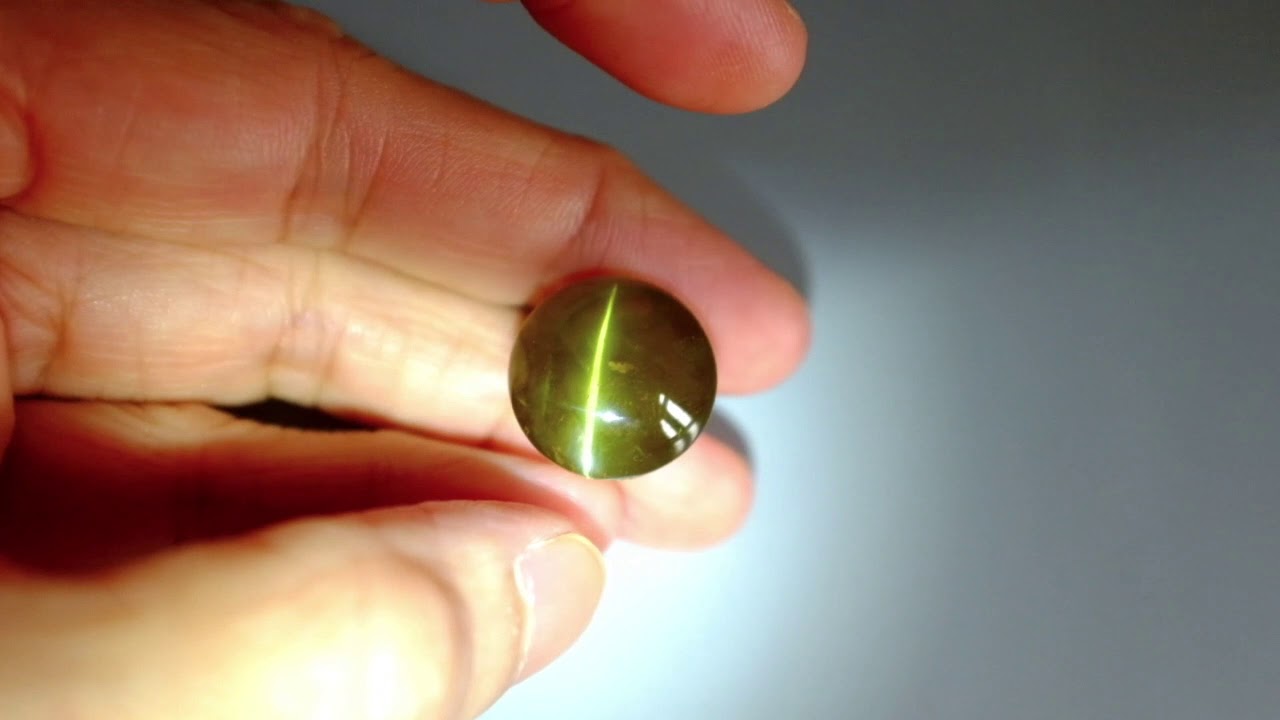 27.13ct Golden Line Cat's Eye Chrysoberyl, Round