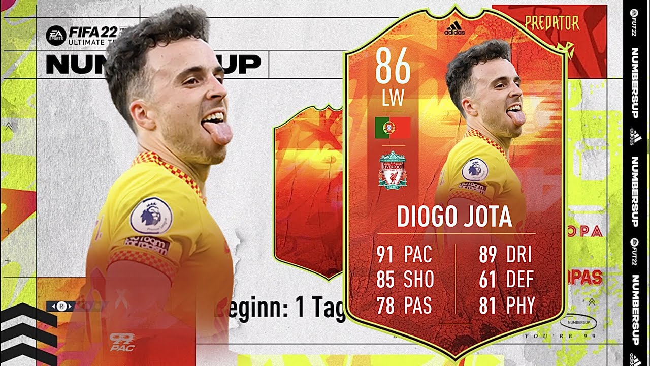 FIFA 22: DIOGO JOTA 86 NUMBERSUP PLAYER REVIEW I FIFA 22 ULTIMATE TEAM