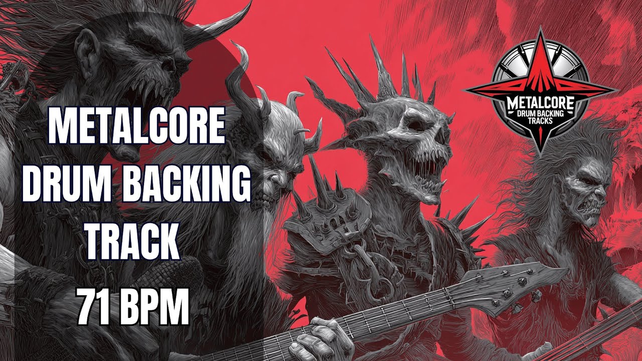 71 BPM Metalcore Drum Backing Track | Super Slow Breakdown | Royalty Free Drum Track