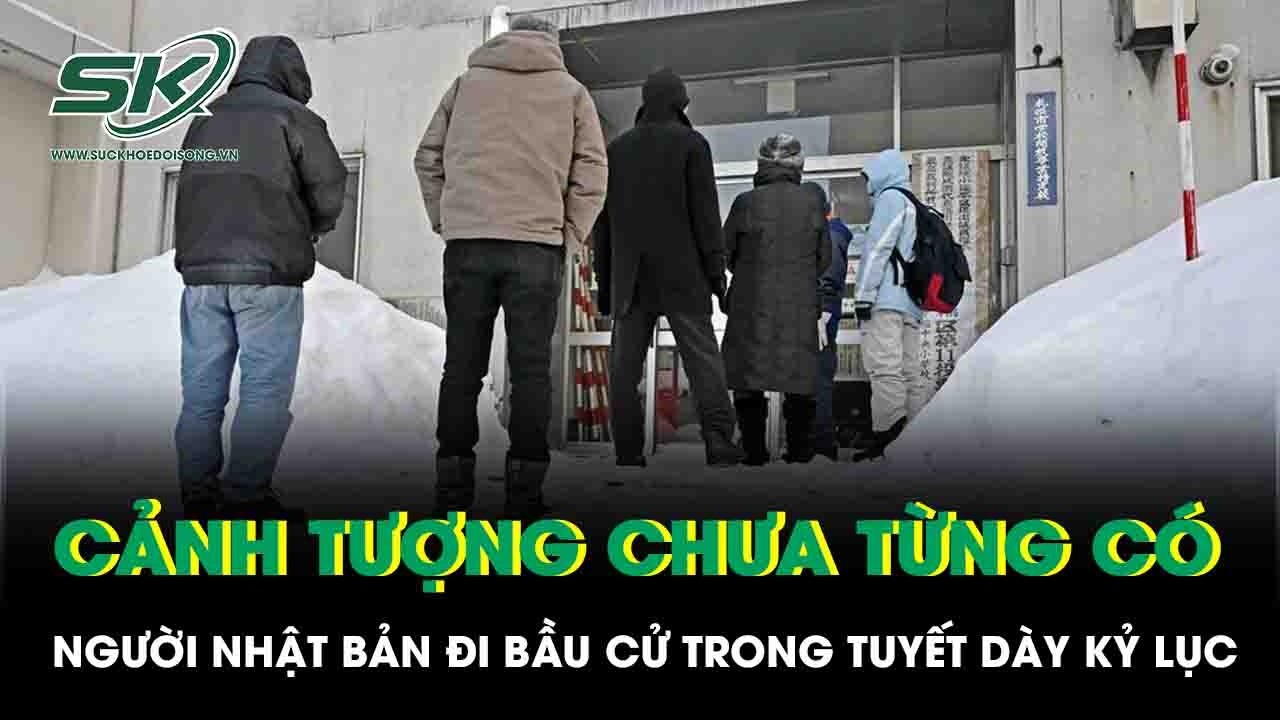 Cảnh tượng chưa từng có: Người Nhật Bản đi bầu cử trong tuyết dày kỷ lục