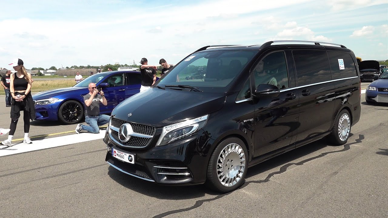 WORLD'S FASTEST V-CLASS! 585HP V8 Biturbo GAD Motors Mercedes-Benz Vito DRAG RACING, REVS, TOP SPEED