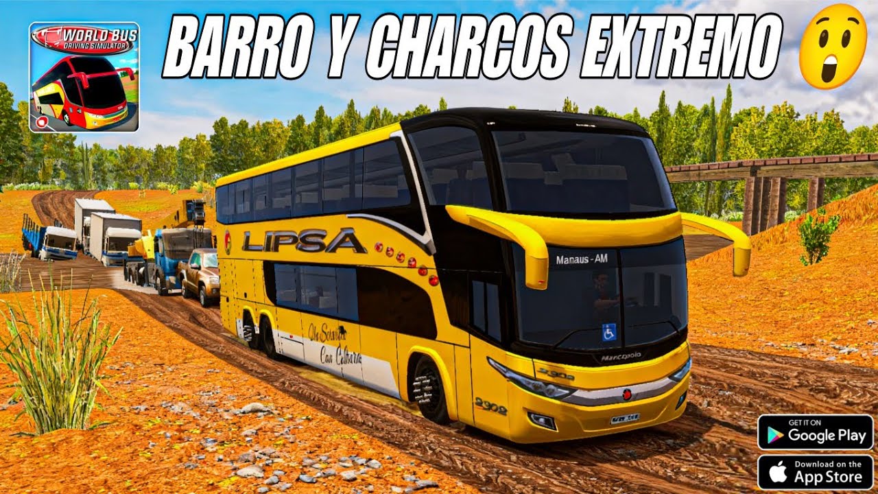 World Bus Driving Simulator | La Ruta Más Difícil Entre Fango y Charcos 🚌💦 triste final 😭