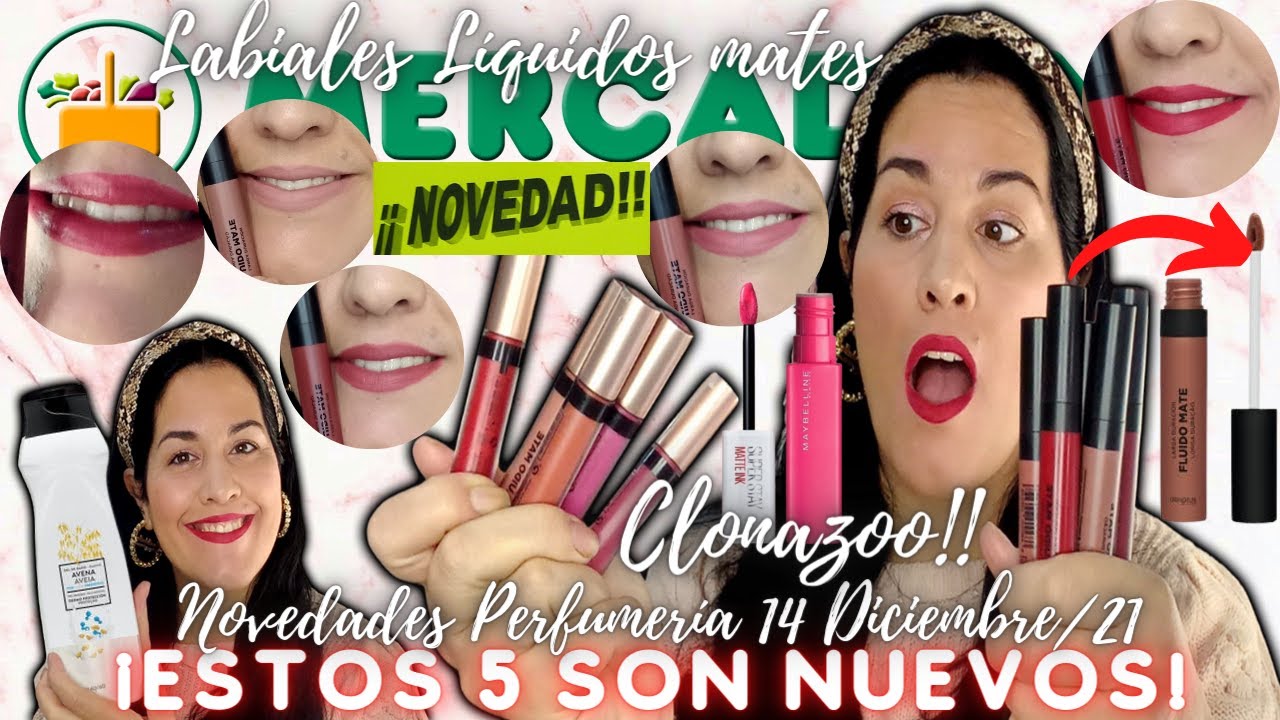 *NUEVOS LABIALES MATE MERCADONA¡ESTOS 5 COLORES SON NUEVOS CLONAZO MATE INK*¡OS ENSEÑO TODOS!