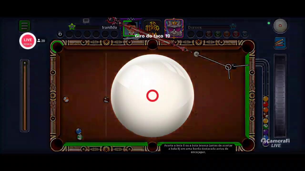 IRANILDO 8 BALL POOL AO VIVO SUBINDO FICHAS