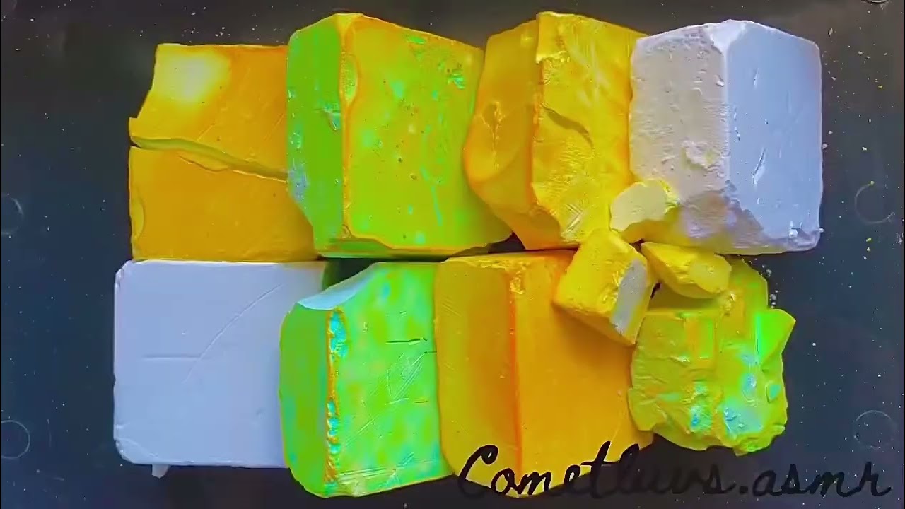 SOFT DYED CHALK 🌺 fresh fluffy plain jane gym chalk blocks asmr sleep aid oddly satisfying edit