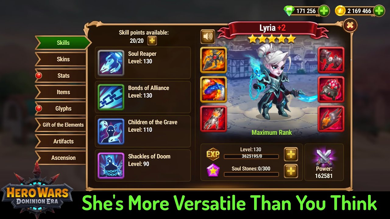 Best Teams for Lyria?  Testing and Speculating on Different Lines — Hero Wars: Dominion Era