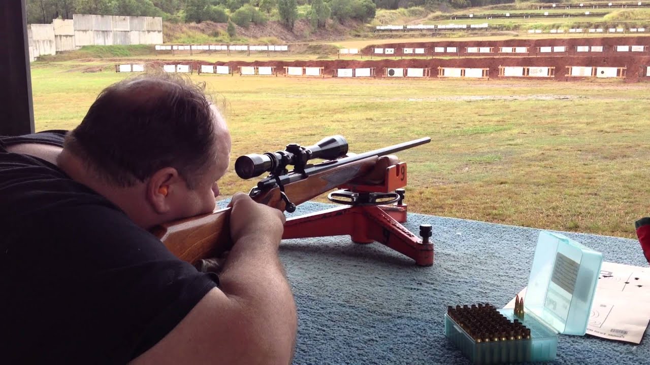Shooting at belmont rifle range. Rifle is a Sako 222.
