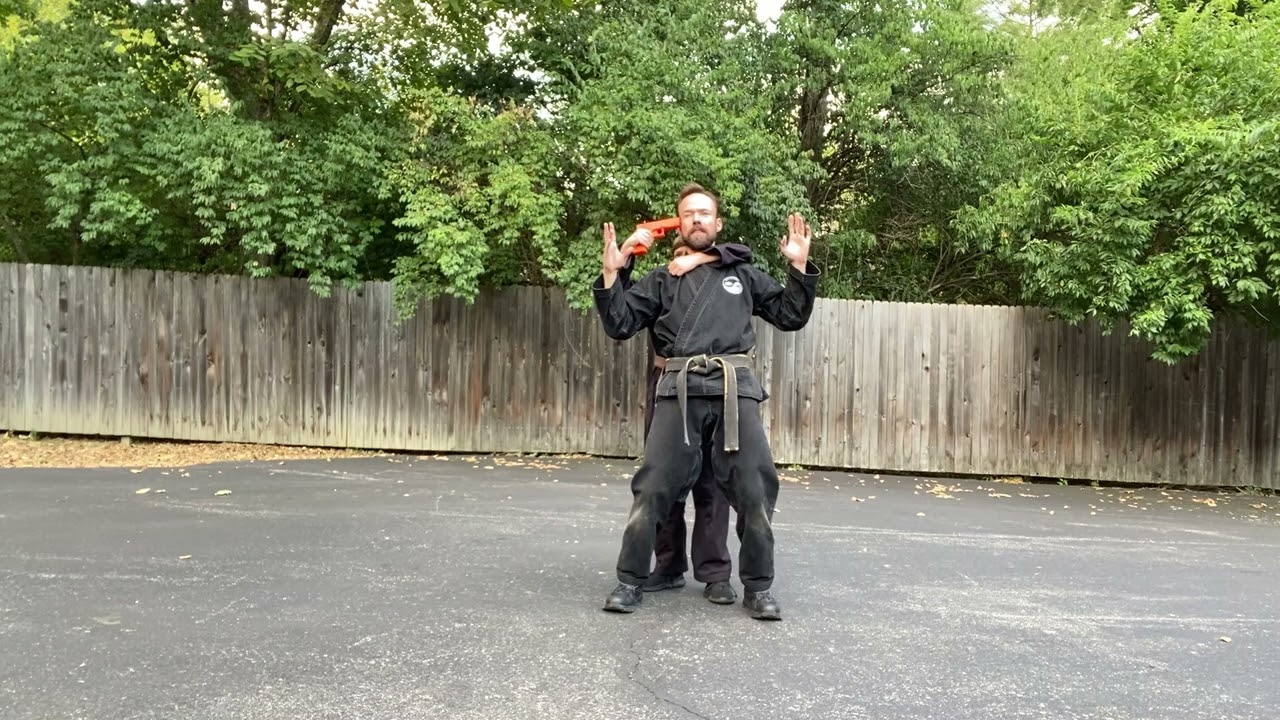 Escaping the Rod - Gun Hold-Up from Behind Self Defense Geoff Johnson's American Kenpo Karate