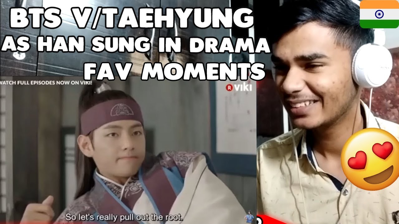 Indian Reaction To BTS V/TAEHYUNG AS HUN SUNG IN HWASANG KOREAN DRAMA [ TOP FAV MOMENTS]