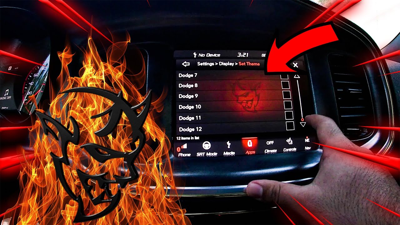 Как изменить фон Uconnect на Dodge Charger/Challenger