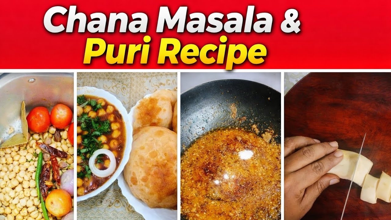 Chana Masala Puri Recipe | Halwai Style Poori Chana Step by Step