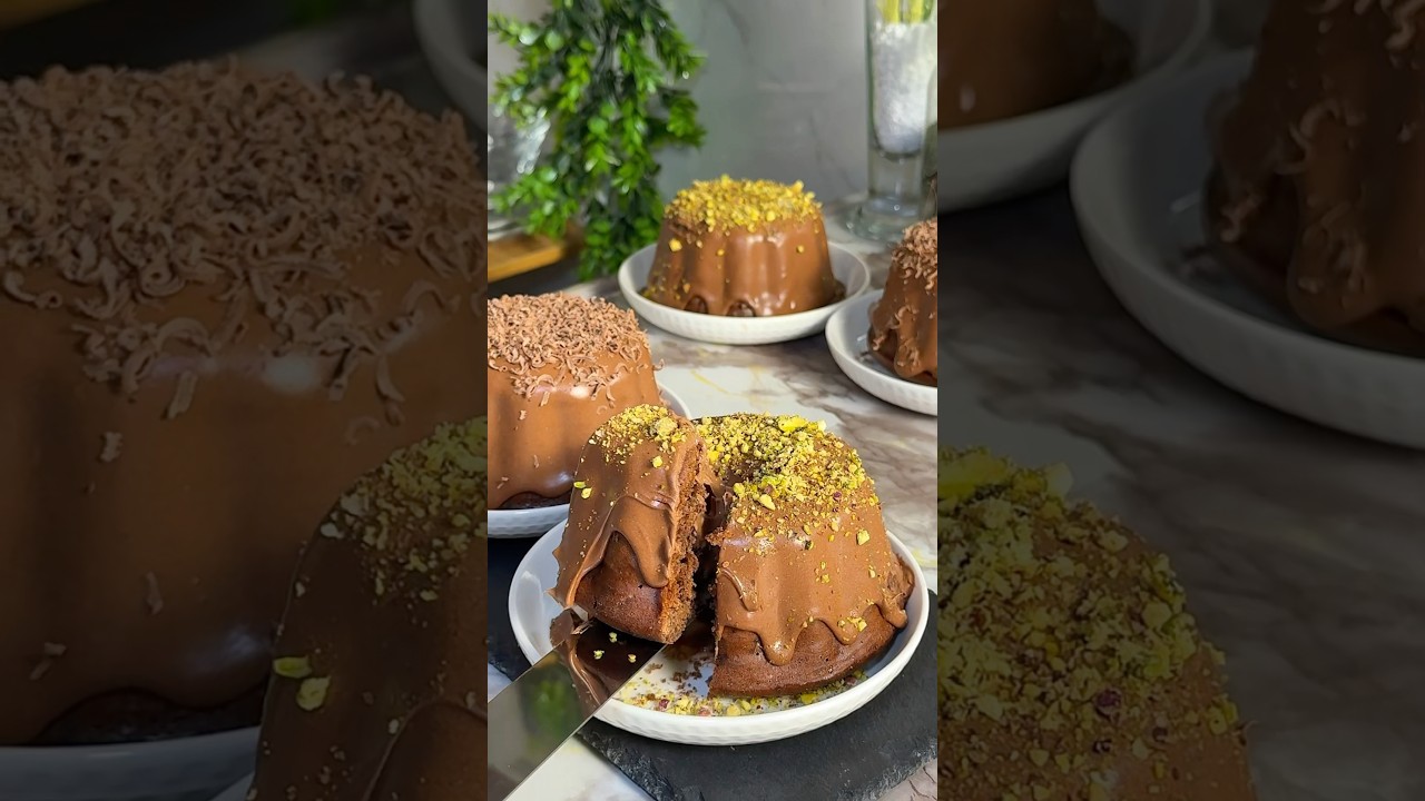 كيك بدون فرن 😍 + صوص شوكولا اقتصادي بمكونين 😍🩵