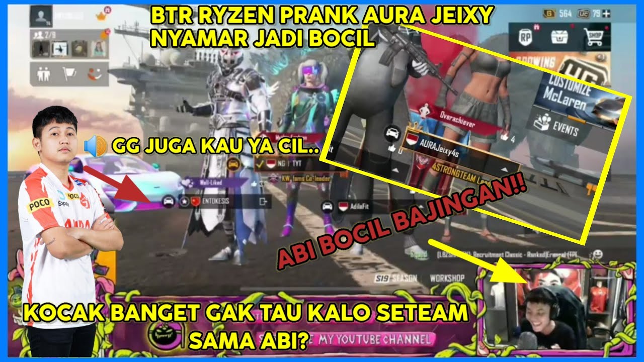 BTR RYZEN PRANK AURA JEIXY!! GAK SADAR NYAMAR JADI BOCIL KEMATIAN