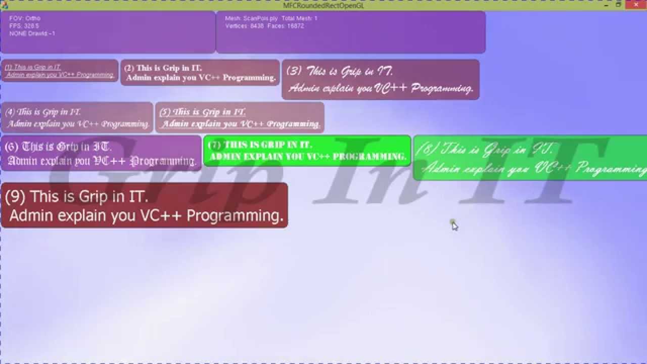 Drawing Text of Different Fonts in OpenGL using MFC Library