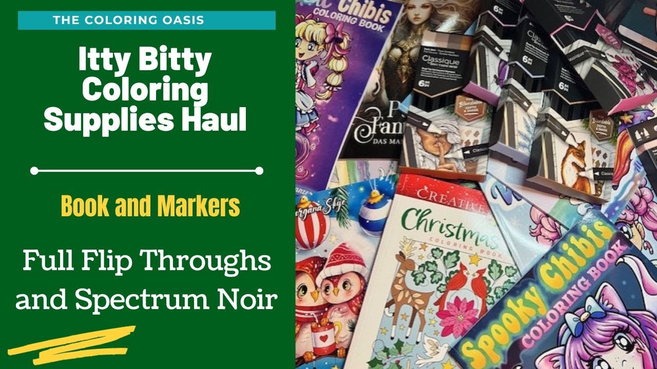 Amazon Adult Coloring Books Haul | Christmas, Chibi, Fantasy Adult Coloring