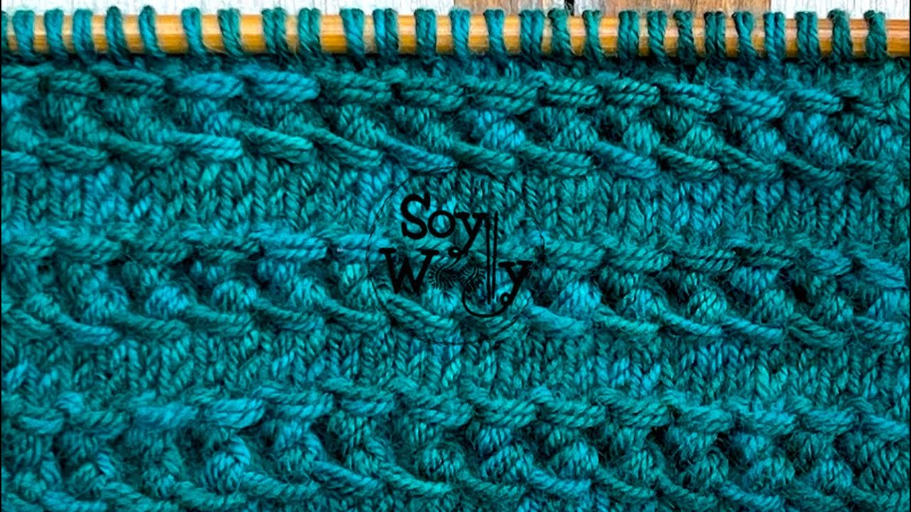 Punto Doble Cadena tejido en dos agujas (un diseño especial que te va a encantar!) - Soy Woolly