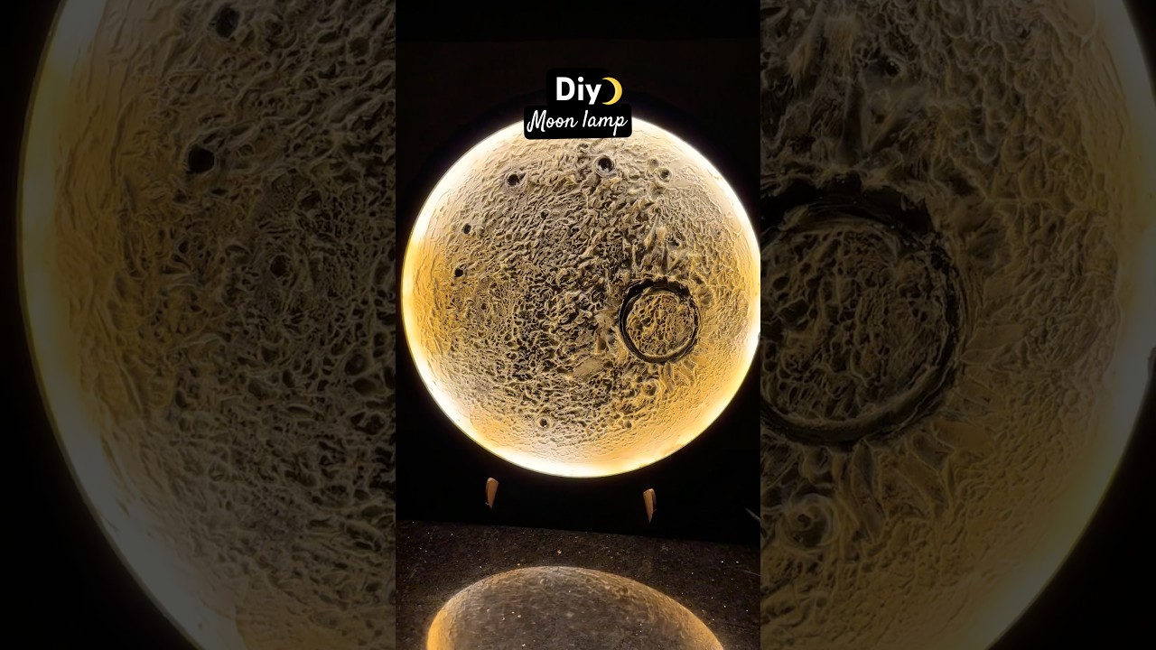 Viral Diy Moon lamp 🌙  Diy moon ✨ Moon lamp making #moonlamp