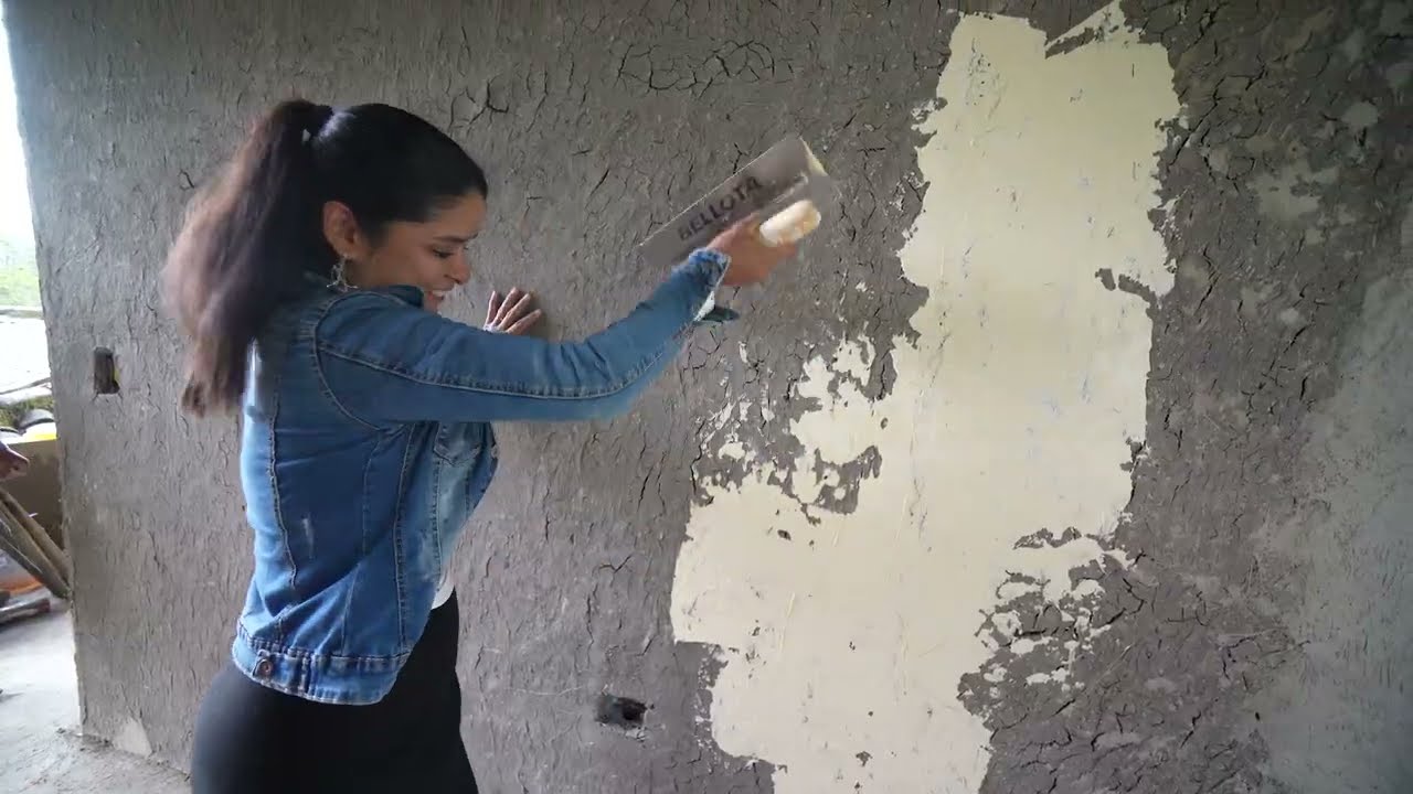 Como lograr un acabado moderno en una pared de tierra  || Bahareque