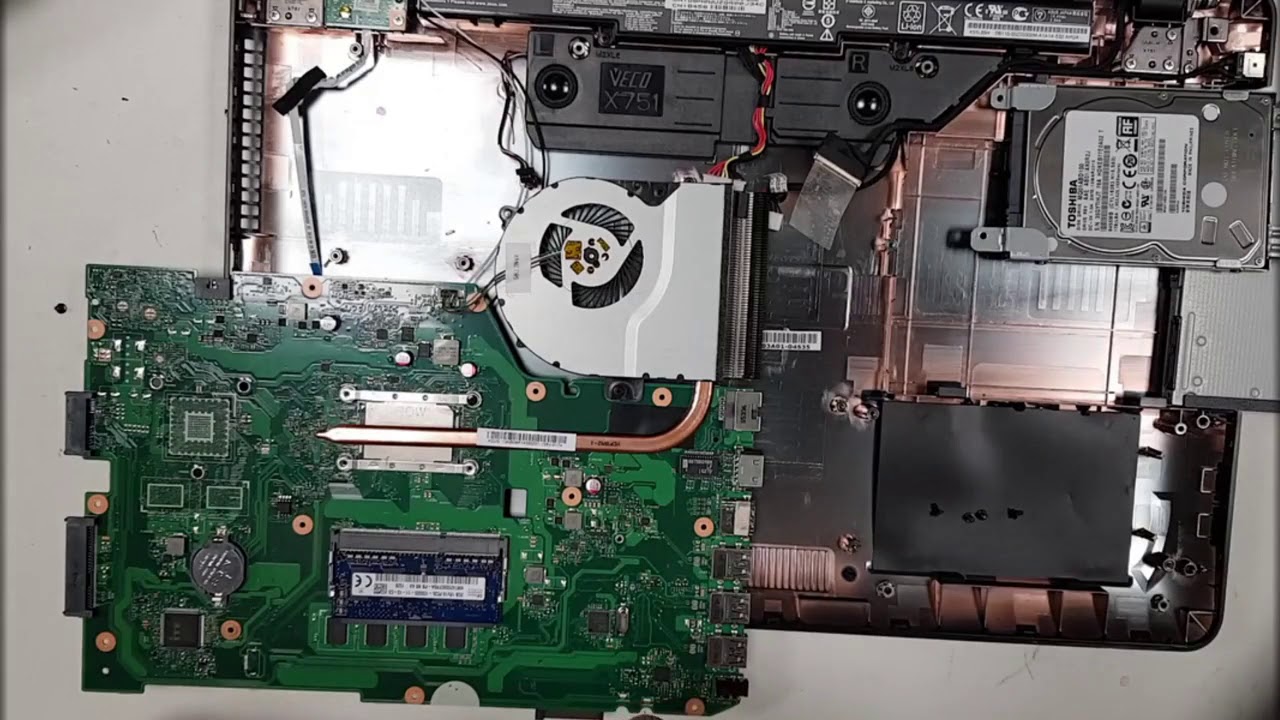 Asus X751L disassembly - change thermal paste, HDD replacement, ram upgrade