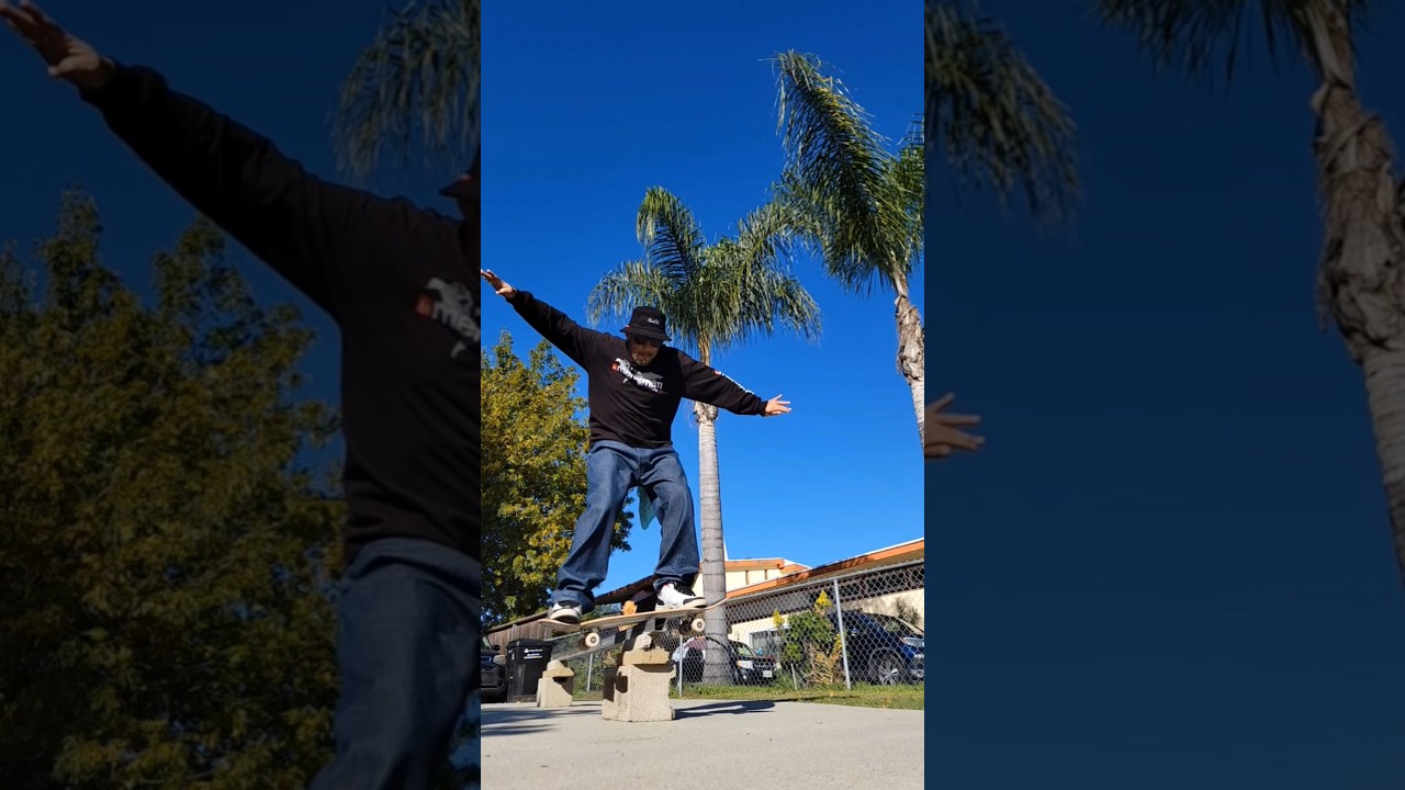 Menikmati éS Shoes - Board Slide - DIY rail skateboarding 