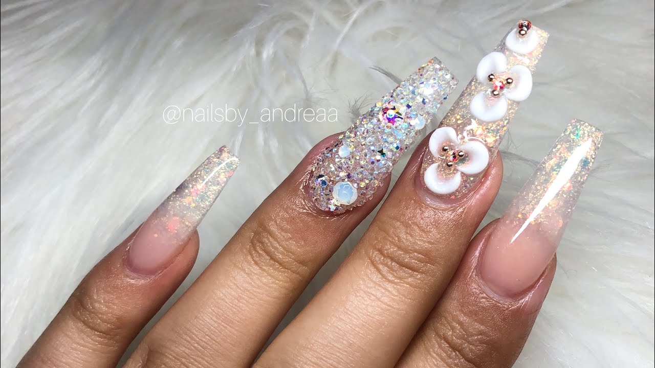 Glam Nails | Birthday Inspired Nails | Acrylic Nails Tutorial