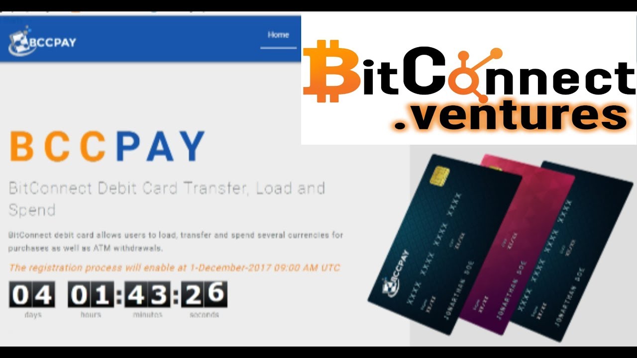 BCCPAY SmartCard in 4 Days - Register for BitConnect