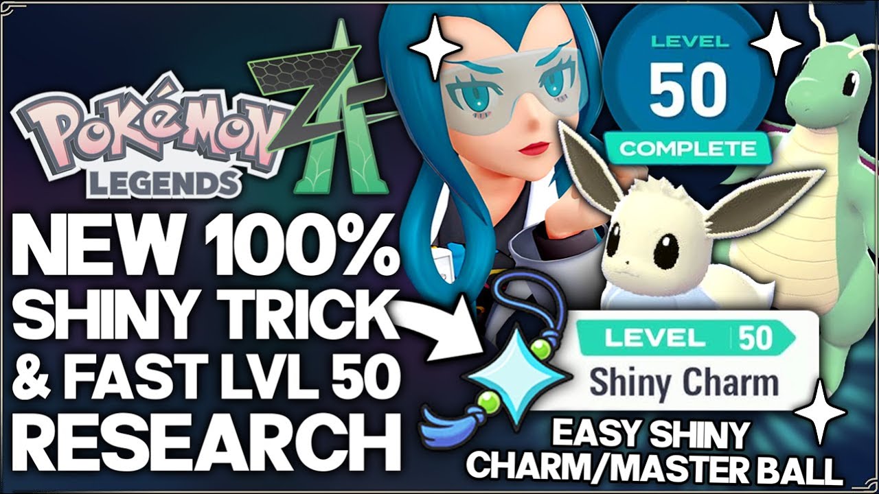 Pokemon Legends Z-A - New 100% OP Shiny Spawn Trick & Fast Easy Shiny Charm Level 50 Research Guide!