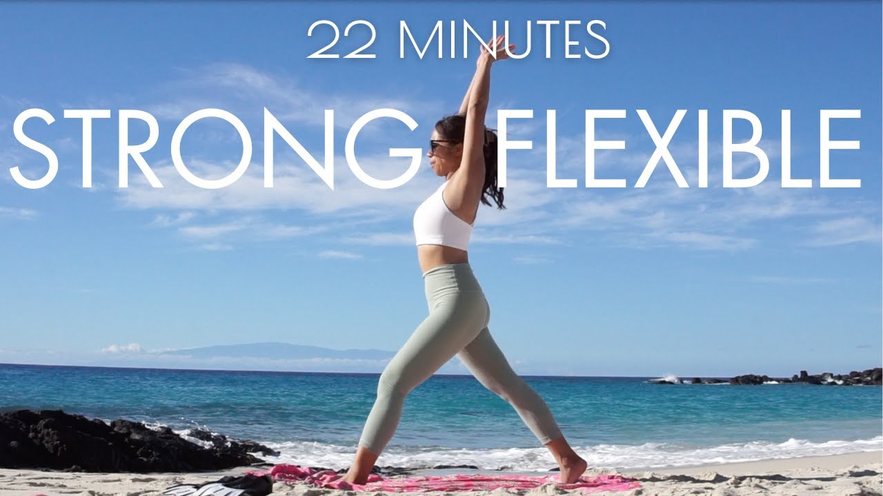 Get Strong AND Flexible in 22 Minutes | Full Body Beach Yoga (No Equipment!)