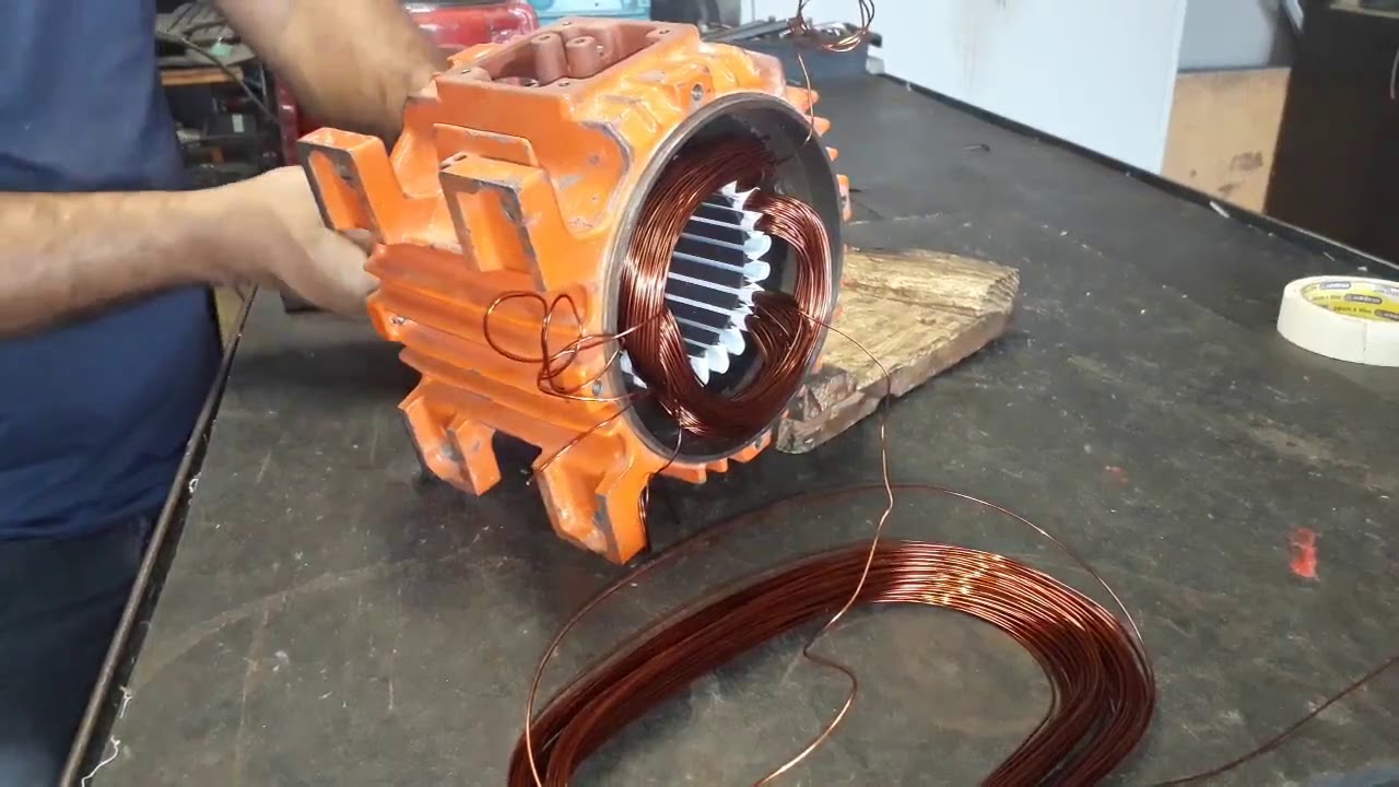 COMO REBOBINAR UM MOTOR TRIFÁSICO DE 3 CV 2 POLO