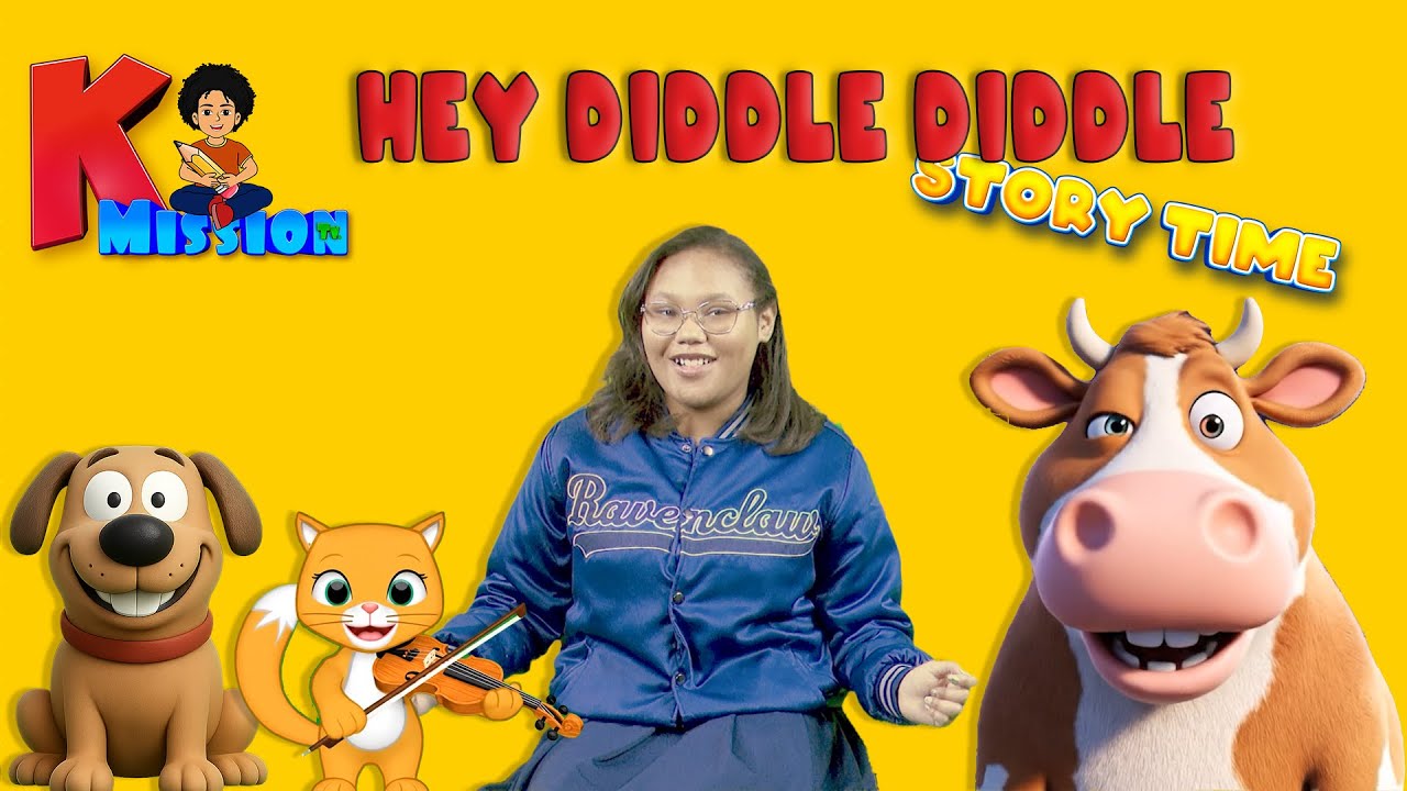 Hey Diddle Diddle The Cat and The Fiddle with Lyrics | Kmissiontv Kids Nursery Rhymes and Songs | HD