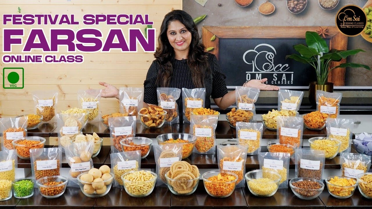 Farsan Online Class  | Learn 23  Farsan Recipes | ☎️8551855103 | 8551855104 By Om Sai Cooking Class