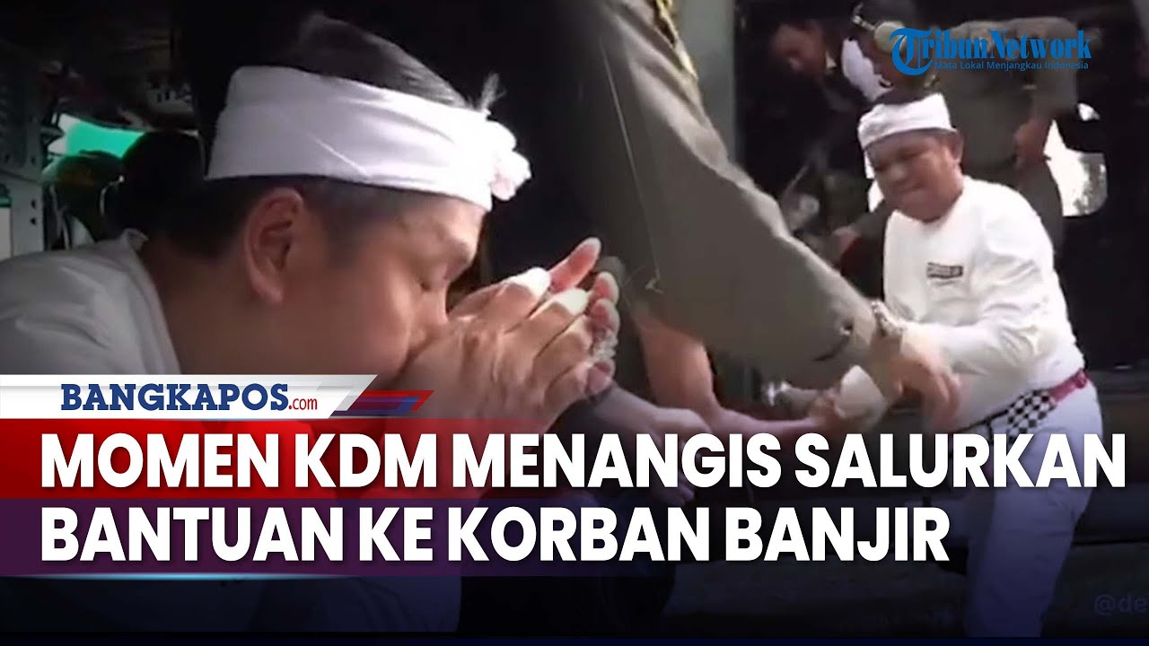 Momen KDM Menangis Melihat Korban Banjir di Sibolga saat Salurkan Bantuan