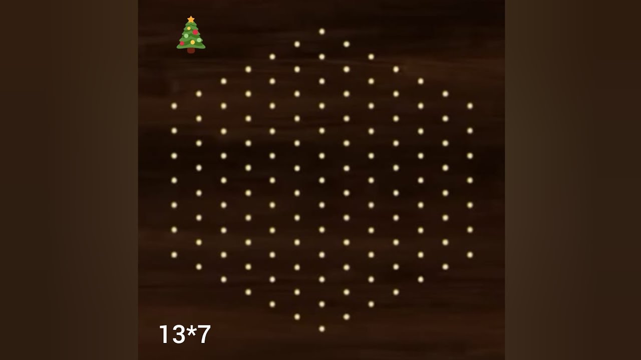 13*7 dots easy daily basis festival rangoli 💐newyear celebration 💐Ugadi chukkla 💐Sankranti chukkla 💐