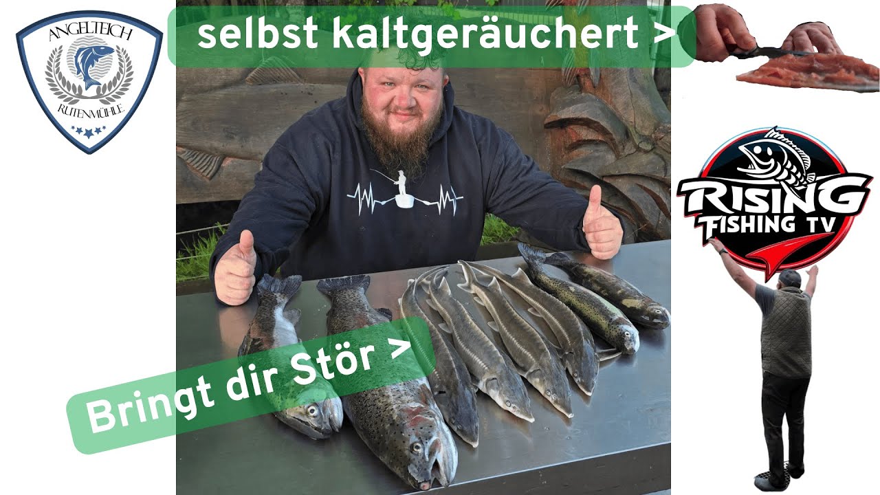 Nachtangeln am Forellensee - Selbst kalt geräuchertes Filet bring den Fisch - Rutenmühle