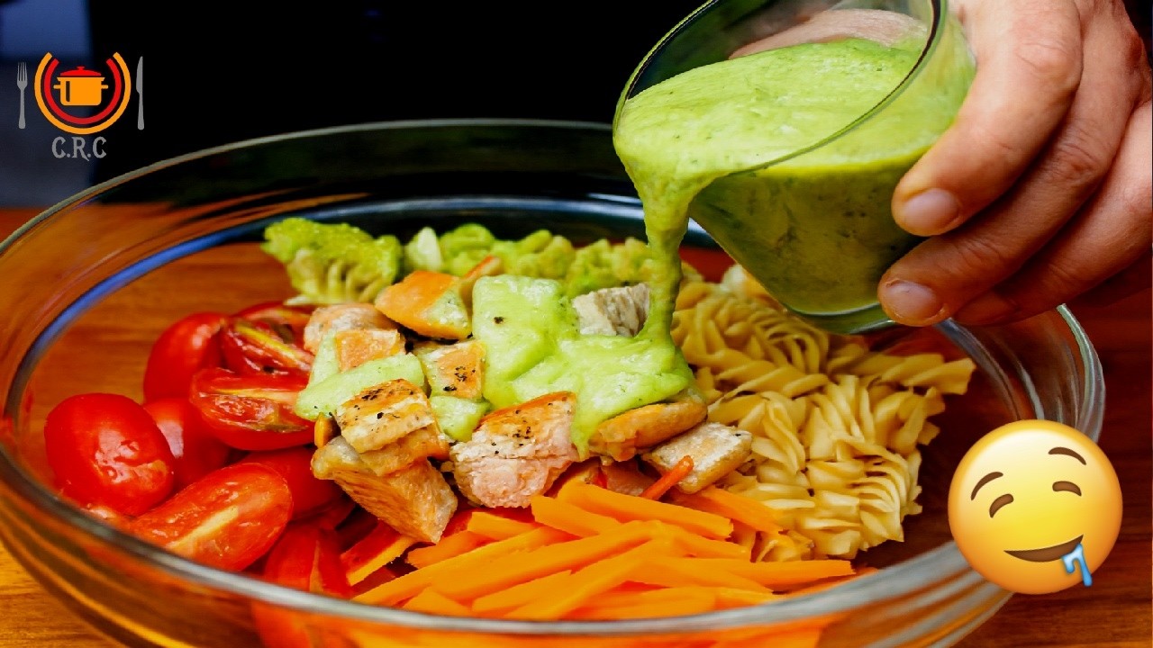 🍗ENSALADA de POLLO y PASTA: El aderezo prohibido que convierte una ensalada en un ritual🤫