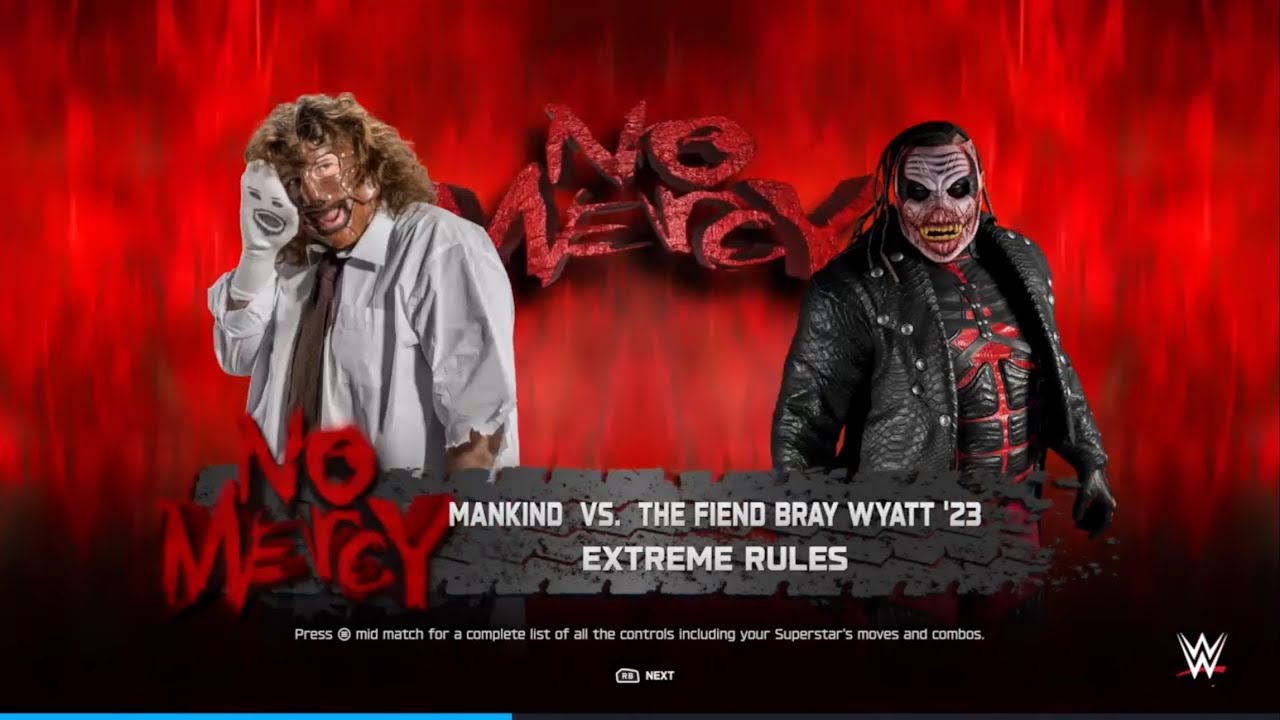 Mankind vs The Fiend Bray Wyatt - Extreme Rules | WWE 2K25