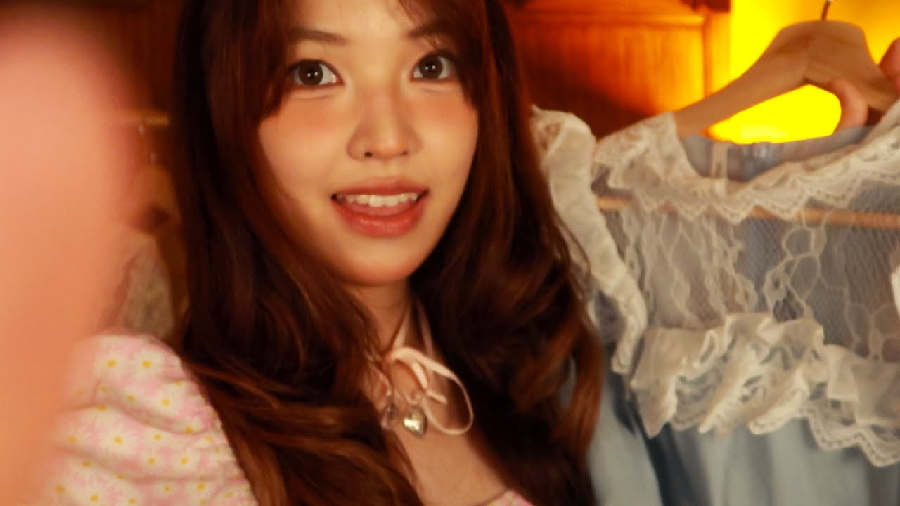 ASMR | Playing Dress Up & Doing Your Hair on a Spring Night 🌷🌙 (personal attention + layered sounds)