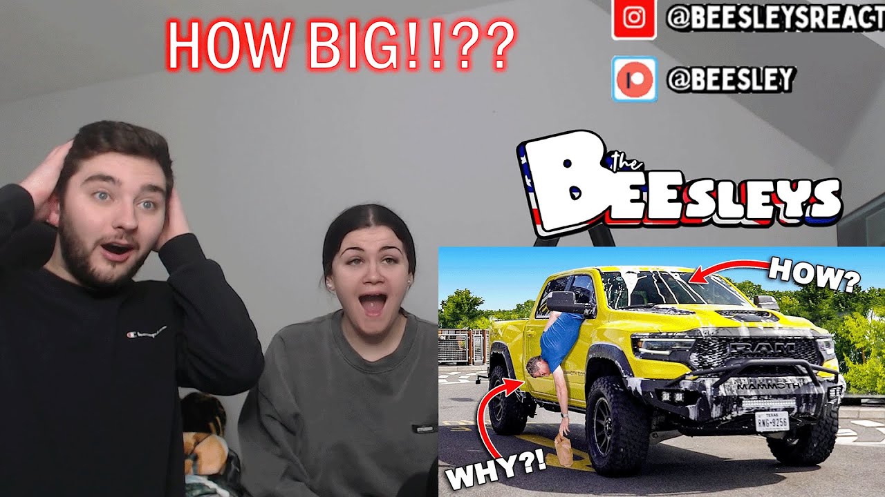 British Couple Reacts to Living with a 3 ton US pick-up in the UK!