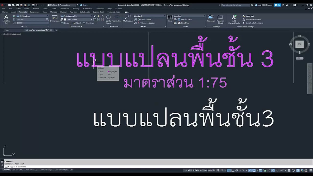 AutoCAD 2022 บทที่9.1 การ Plot Style (แก้สระไม่ตรงแล้วไม่หายต้องดู)