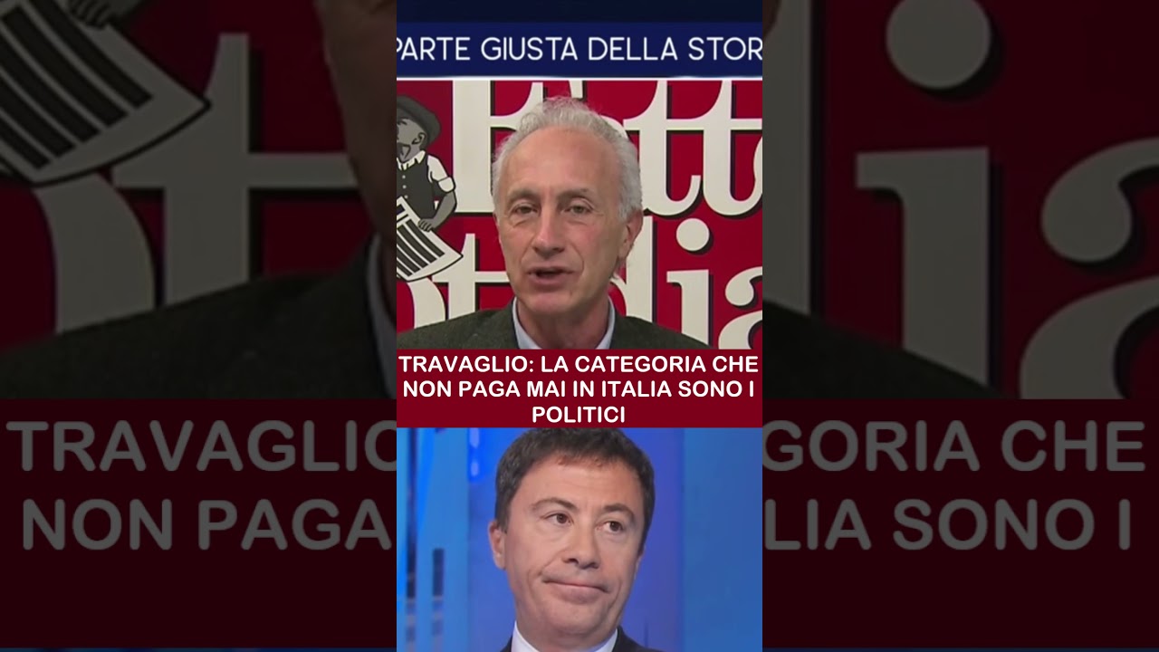 Un grande Travaglio ridicolizza i i discorsi di Bocchino: Chi non paga mai in Italia sono i politici